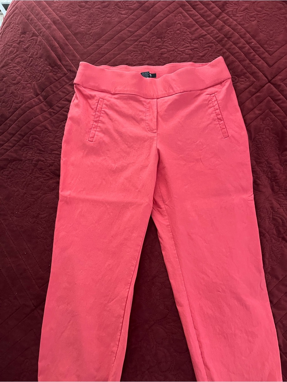 Apt. 9 Coral-Red Casual Pants